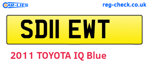 SD11EWT are the vehicle registration plates.
