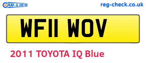 WF11WOV are the vehicle registration plates.