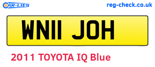 WN11JOH are the vehicle registration plates.