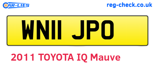 WN11JPO are the vehicle registration plates.