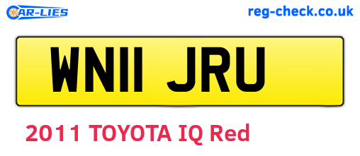 WN11JRU are the vehicle registration plates.