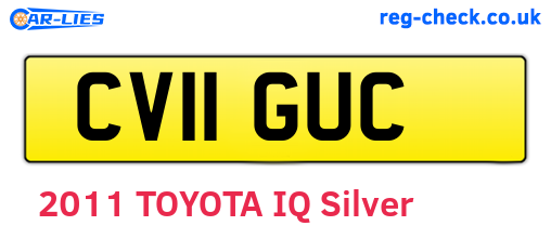 CV11GUC are the vehicle registration plates.