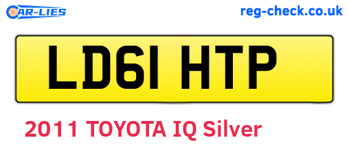 LD61HTP are the vehicle registration plates.