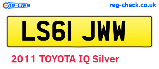 LS61JWW are the vehicle registration plates.
