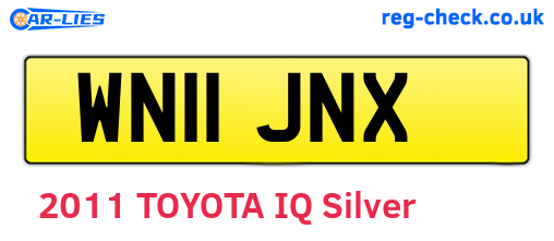 WN11JNX are the vehicle registration plates.