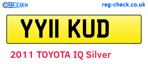 YY11KUD are the vehicle registration plates.