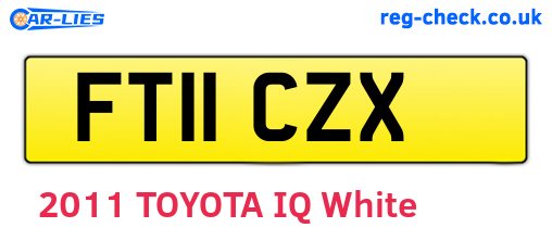 FT11CZX are the vehicle registration plates.
