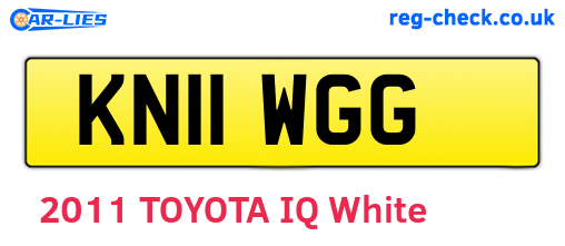 KN11WGG are the vehicle registration plates.