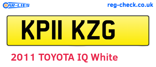 KP11KZG are the vehicle registration plates.