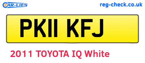 PK11KFJ are the vehicle registration plates.