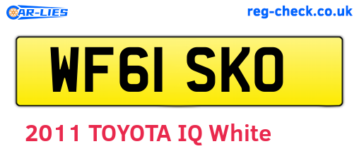 WF61SKO are the vehicle registration plates.