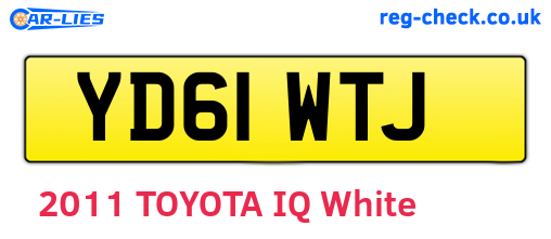 YD61WTJ are the vehicle registration plates.