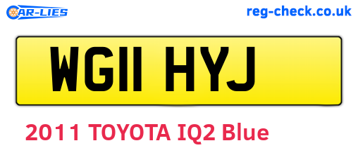 WG11HYJ are the vehicle registration plates.