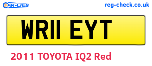 WR11EYT are the vehicle registration plates.
