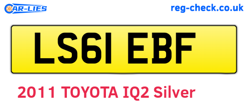 LS61EBF are the vehicle registration plates.