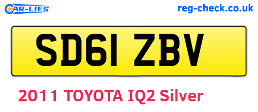 SD61ZBV are the vehicle registration plates.