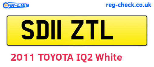 SD11ZTL are the vehicle registration plates.