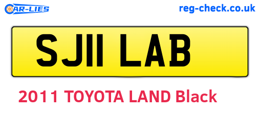 SJ11LAB are the vehicle registration plates.