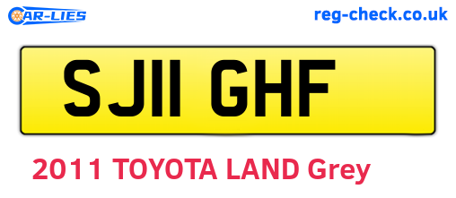 SJ11GHF are the vehicle registration plates.