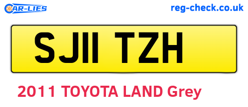 SJ11TZH are the vehicle registration plates.