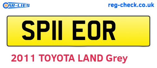 SP11EOR are the vehicle registration plates.