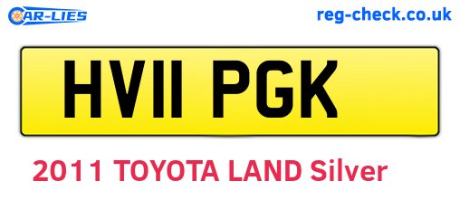 HV11PGK are the vehicle registration plates.