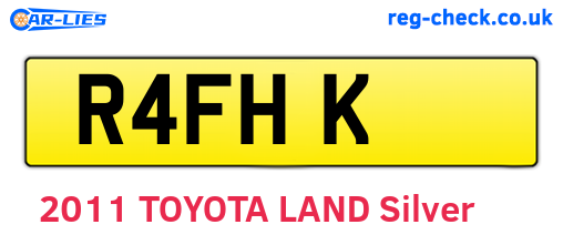 R4FHK are the vehicle registration plates.