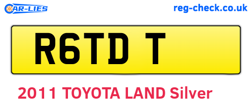 R6TDT are the vehicle registration plates.