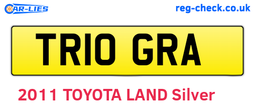 TR10GRA are the vehicle registration plates.