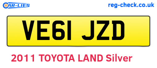 VE61JZD are the vehicle registration plates.