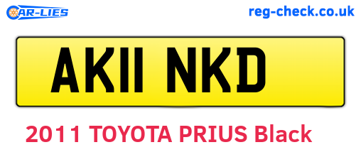 AK11NKD are the vehicle registration plates.