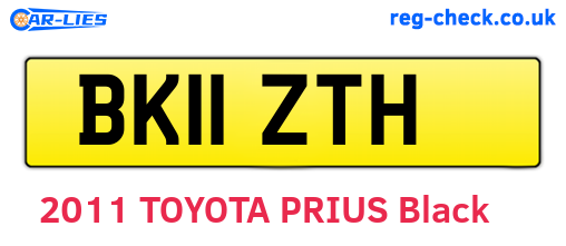 BK11ZTH are the vehicle registration plates.
