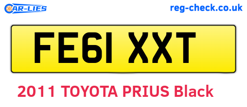 FE61XXT are the vehicle registration plates.