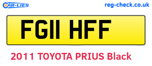 FG11HFF are the vehicle registration plates.