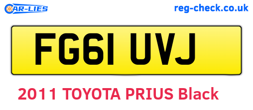 FG61UVJ are the vehicle registration plates.