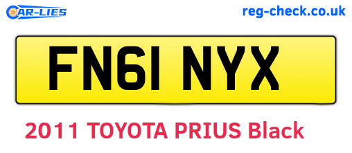 FN61NYX are the vehicle registration plates.