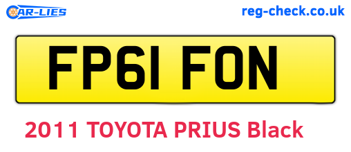FP61FON are the vehicle registration plates.