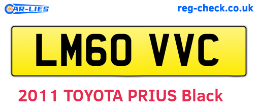 LM60VVC are the vehicle registration plates.