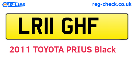 LR11GHF are the vehicle registration plates.