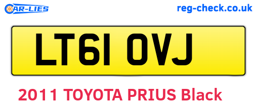 LT61OVJ are the vehicle registration plates.