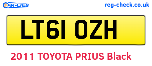 LT61OZH are the vehicle registration plates.