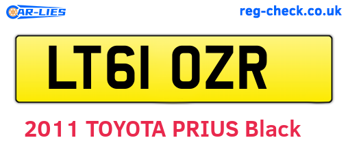 LT61OZR are the vehicle registration plates.
