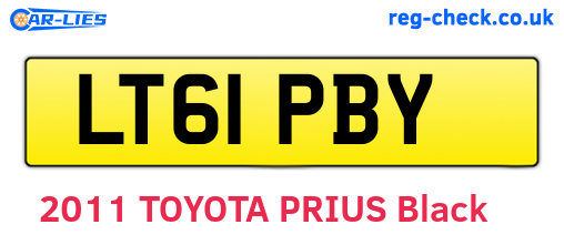 LT61PBY are the vehicle registration plates.