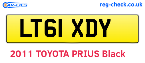 LT61XDY are the vehicle registration plates.