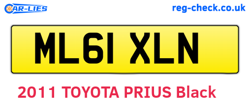 ML61XLN are the vehicle registration plates.