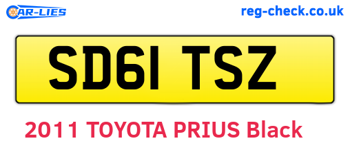SD61TSZ are the vehicle registration plates.
