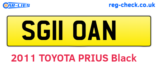 SG11OAN are the vehicle registration plates.