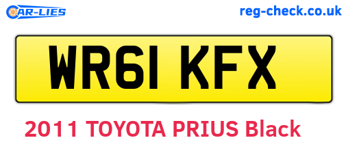 WR61KFX are the vehicle registration plates.
