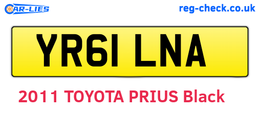 YR61LNA are the vehicle registration plates.