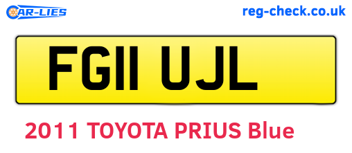 FG11UJL are the vehicle registration plates.